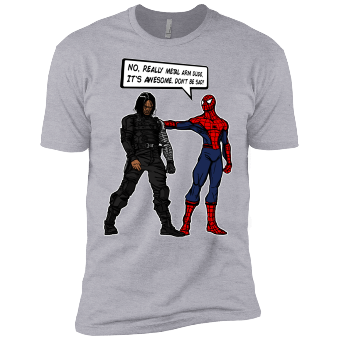 T-Shirts Heather Grey / X-Small Metal Arm Dude Men's Premium T-Shirt