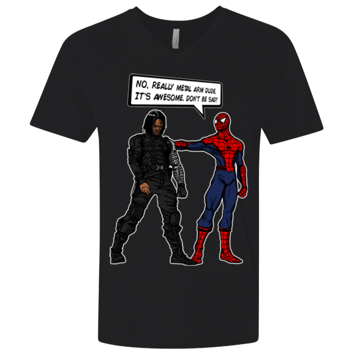 T-Shirts Black / X-Small Metal Arm Dude Men's Premium V-Neck