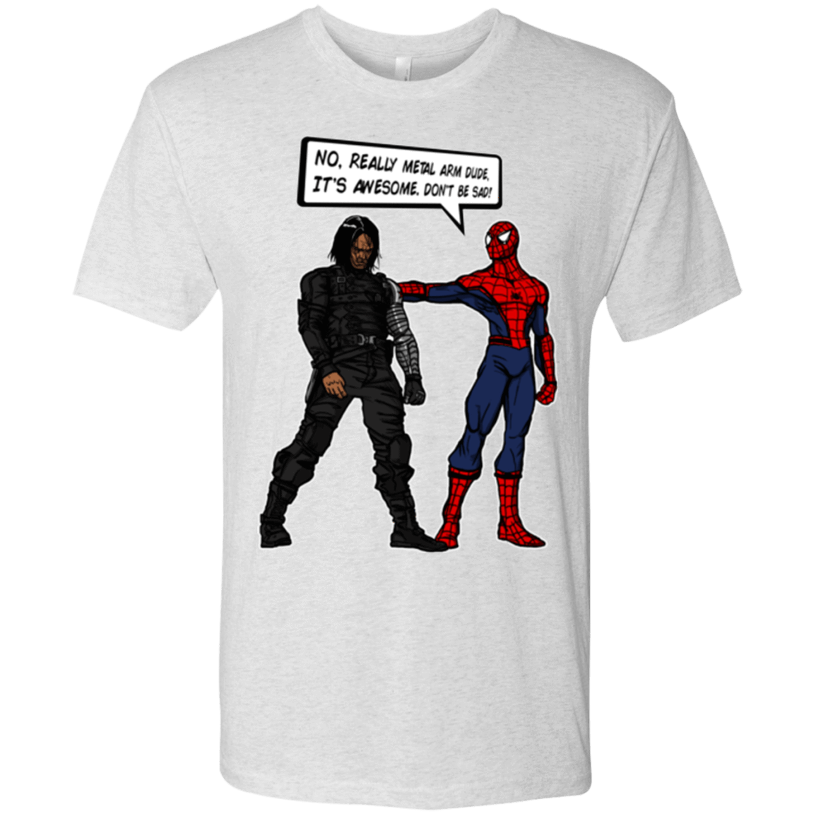 T-Shirts Heather White / Small Metal Arm Dude Men's Triblend T-Shirt