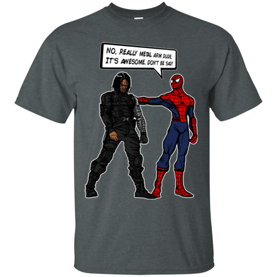 T-Shirts Dark Heather / Small Metal Arm Dude T-Shirt
