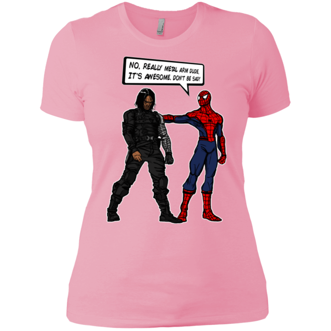T-Shirts Light Pink / X-Small Metal Arm Dude Women's Premium T-Shirt