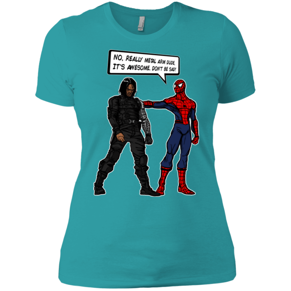 T-Shirts Tahiti Blue / X-Small Metal Arm Dude Women's Premium T-Shirt