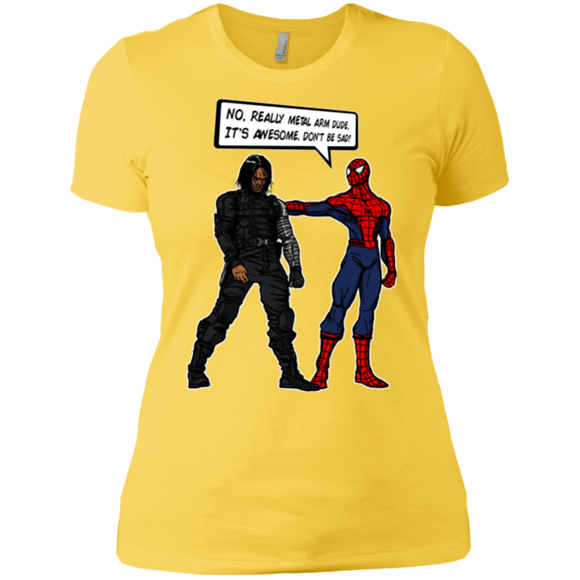 T-Shirts Vibrant Yellow / X-Small Metal Arm Dude Women's Premium T-Shirt