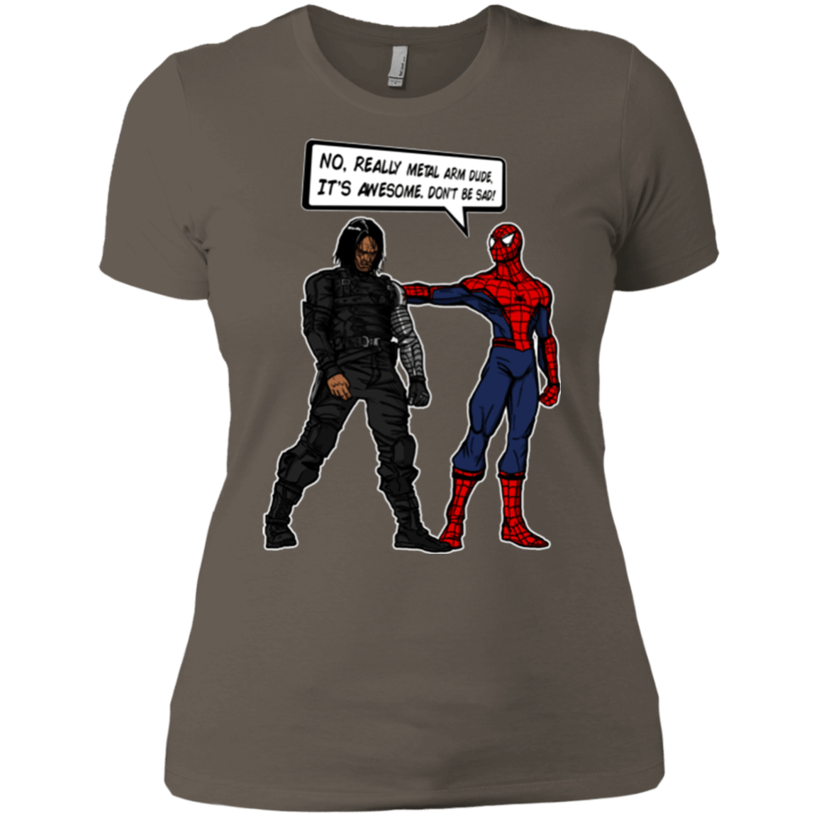 T-Shirts Warm Grey / X-Small Metal Arm Dude Women's Premium T-Shirt