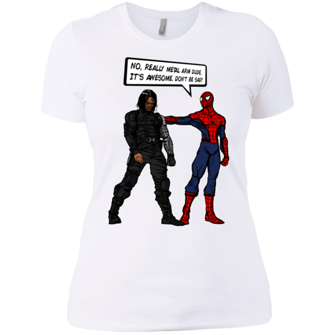 T-Shirts White / X-Small Metal Arm Dude Women's Premium T-Shirt