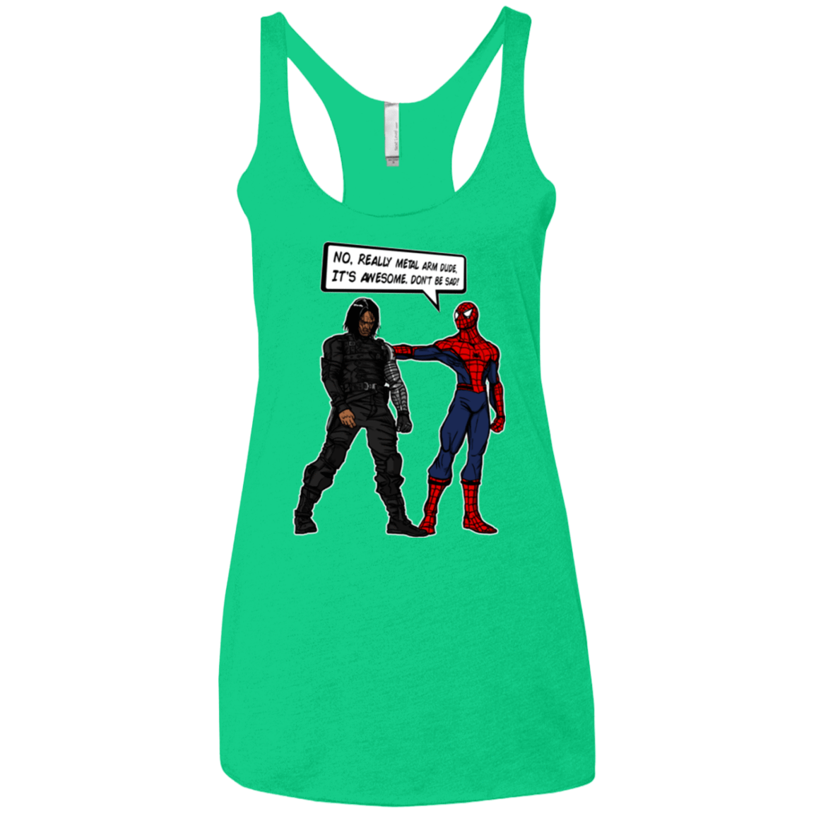 T-Shirts Envy / X-Small Metal Arm Dude Women's Triblend Racerback Tank