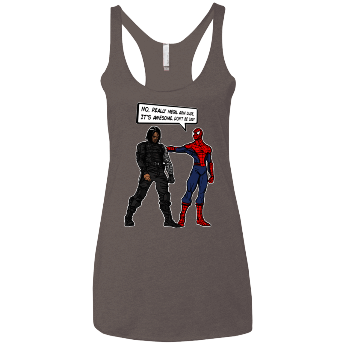 T-Shirts Macchiato / X-Small Metal Arm Dude Women's Triblend Racerback Tank