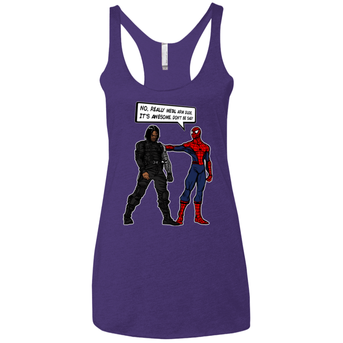 T-Shirts Purple Rush / X-Small Metal Arm Dude Women's Triblend Racerback Tank