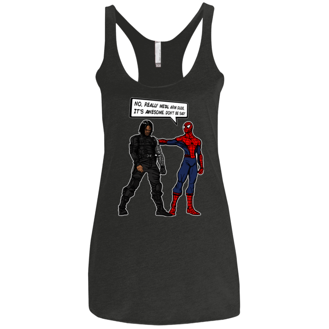 T-Shirts Vintage Black / X-Small Metal Arm Dude Women's Triblend Racerback Tank