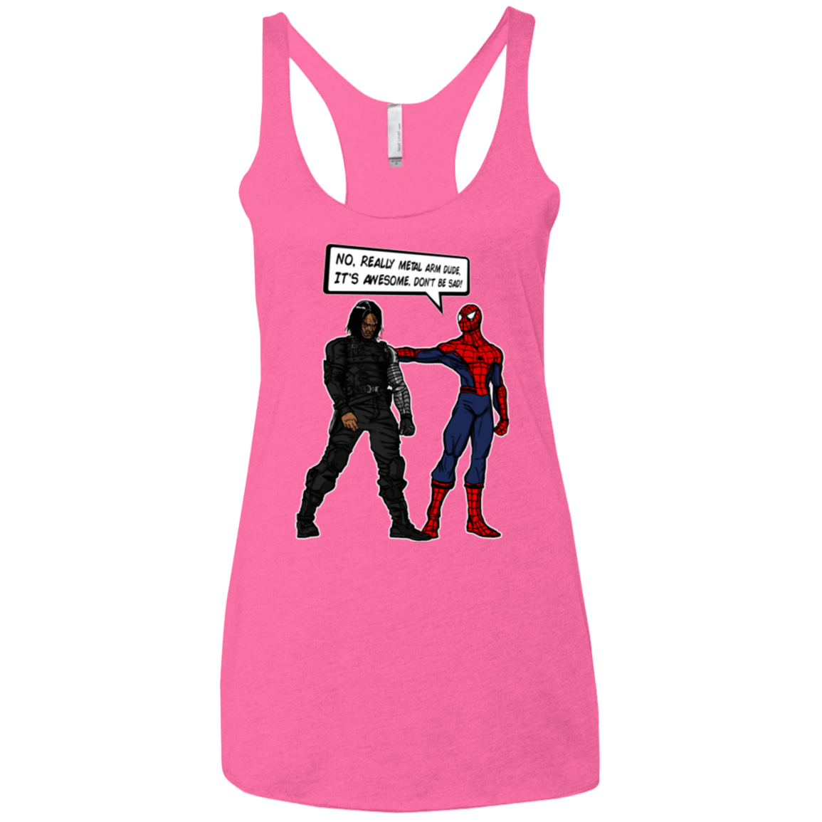 T-Shirts Vintage Pink / X-Small Metal Arm Dude Women's Triblend Racerback Tank