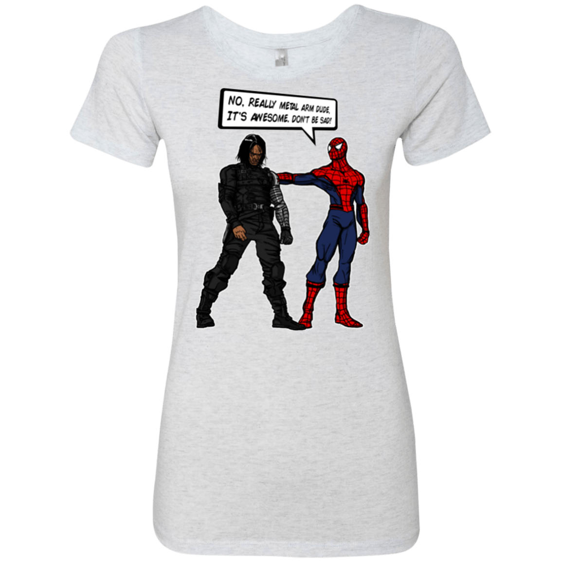 T-Shirts Heather White / Small Metal Arm Dude Women's Triblend T-Shirt