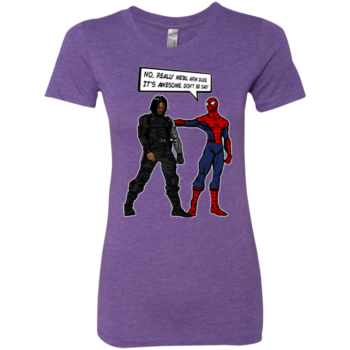 T-Shirts Purple Rush / Small Metal Arm Dude Women's Triblend T-Shirt