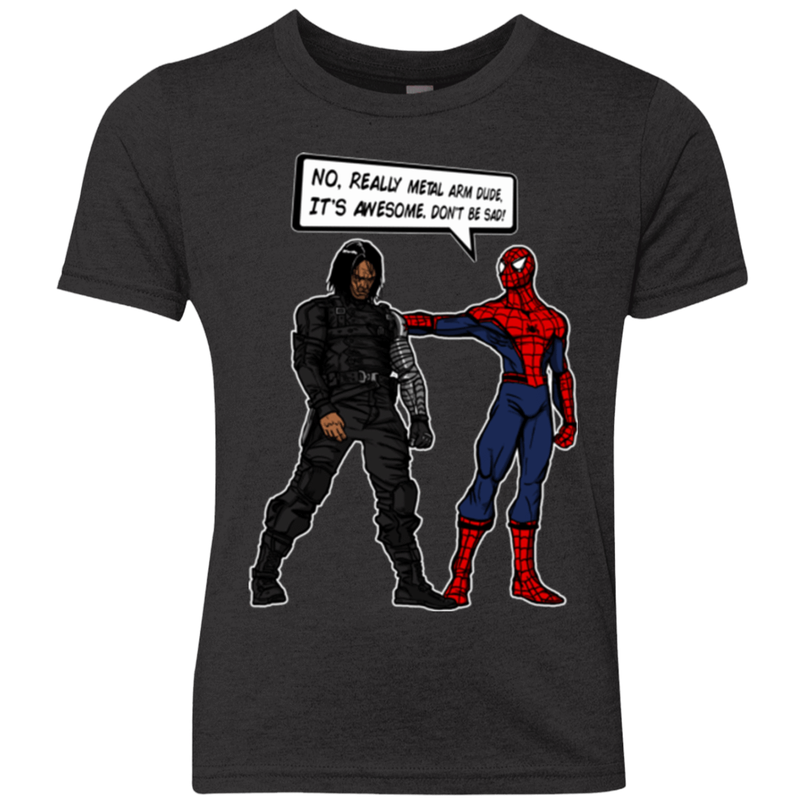 T-Shirts Vintage Black / YXS Metal Arm Dude Youth Triblend T-Shirt