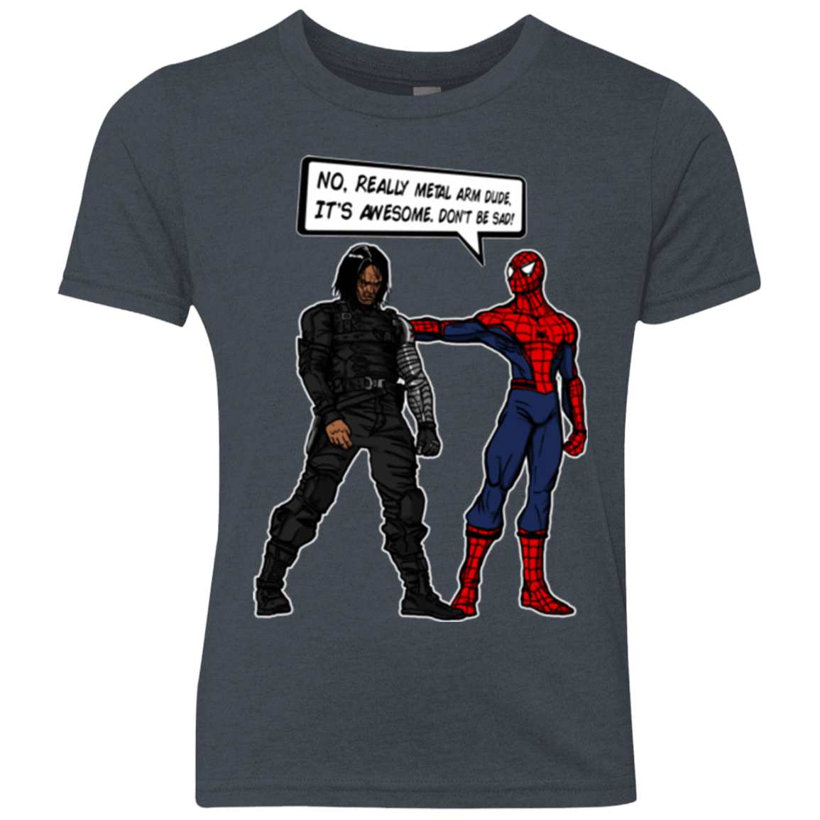 T-Shirts Vintage Navy / YXS Metal Arm Dude Youth Triblend T-Shirt