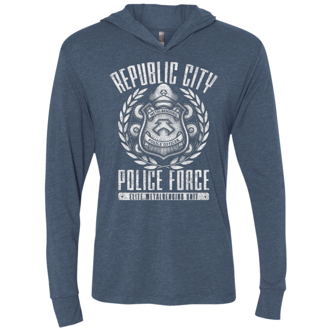 T-Shirts Indigo / X-Small Metal is Enduring Triblend Long Sleeve Hoodie Tee