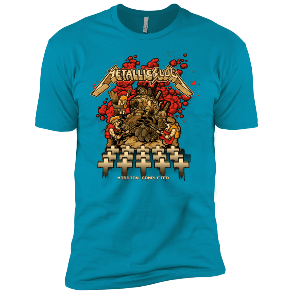 T-Shirts Turquoise / YXS METALLIC SLUG Boys Premium T-Shirt