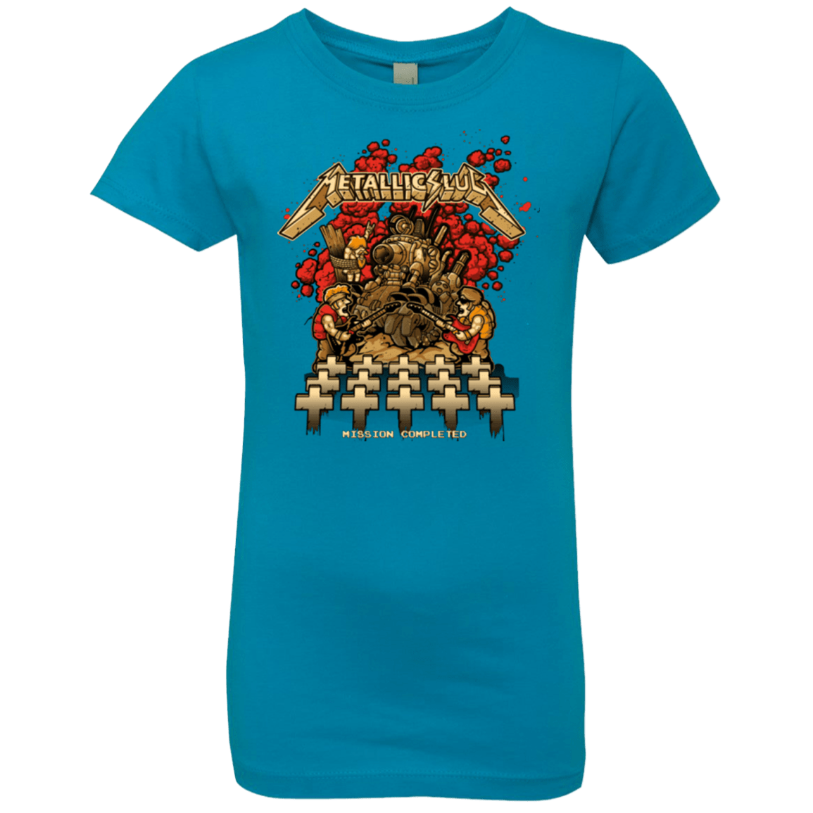 T-Shirts Turquoise / YXS METALLIC SLUG Girls Premium T-Shirt