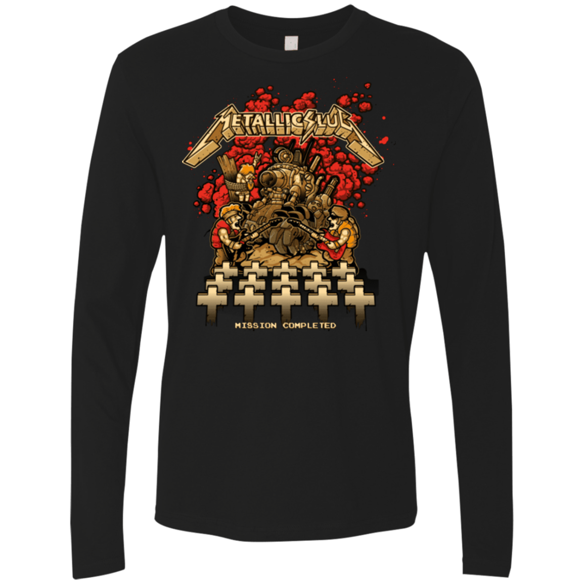 T-Shirts Black / Small METALLIC SLUG Men's Premium Long Sleeve