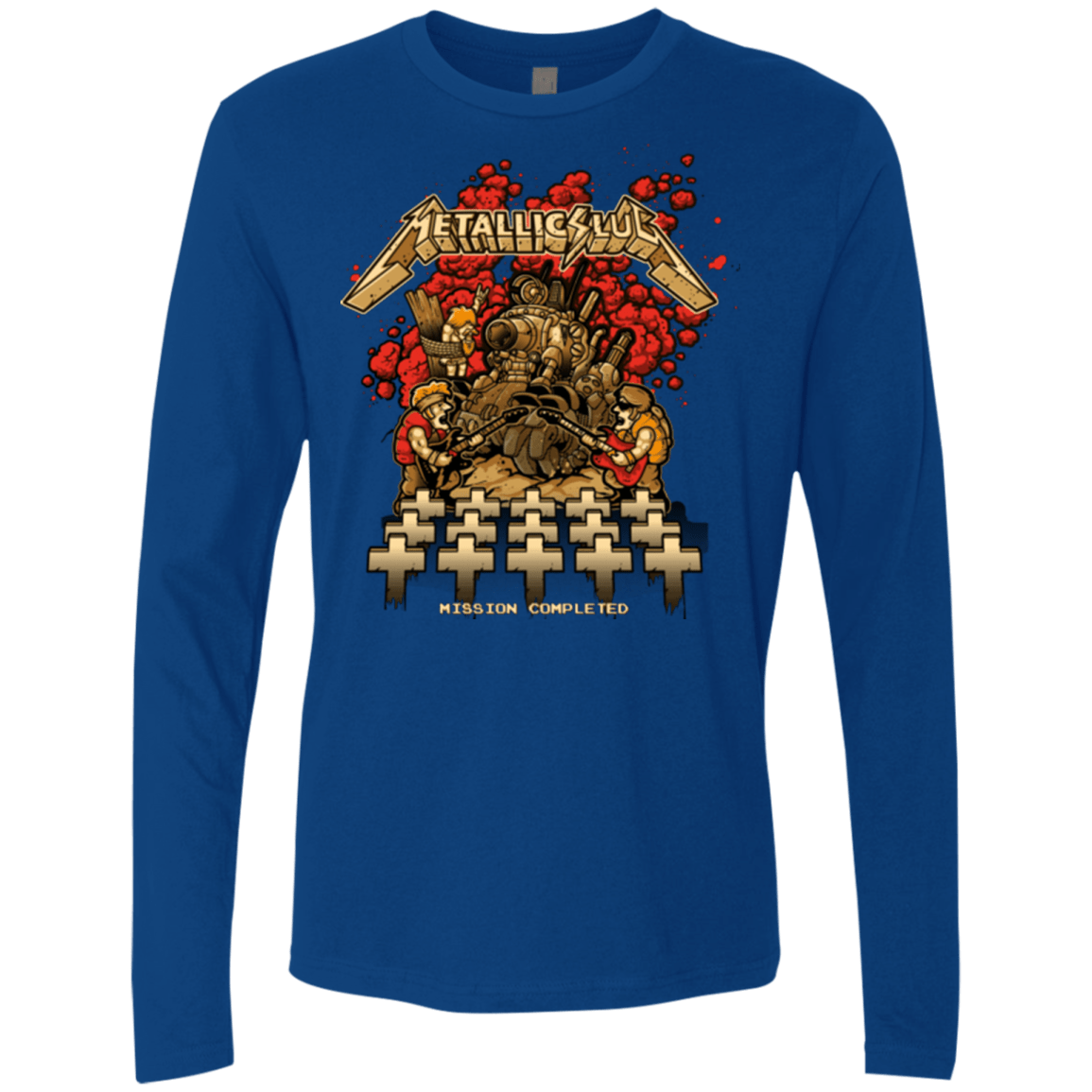 T-Shirts Royal / Small METALLIC SLUG Men's Premium Long Sleeve