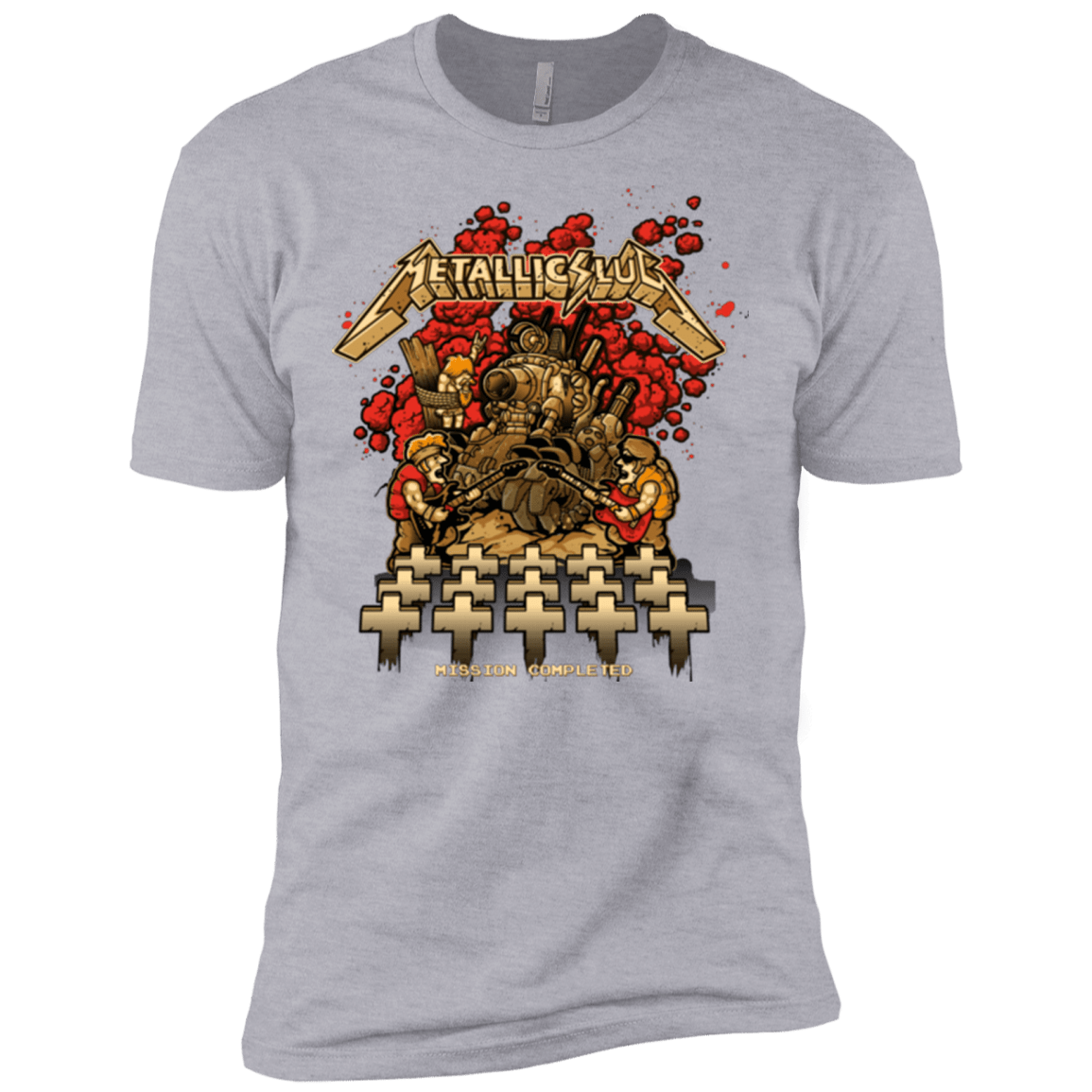 T-Shirts Heather Grey / X-Small METALLIC SLUG Men's Premium T-Shirt