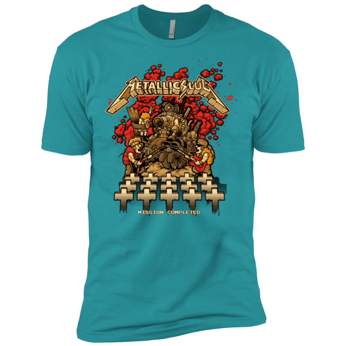 T-Shirts Tahiti Blue / X-Small METALLIC SLUG Men's Premium T-Shirt