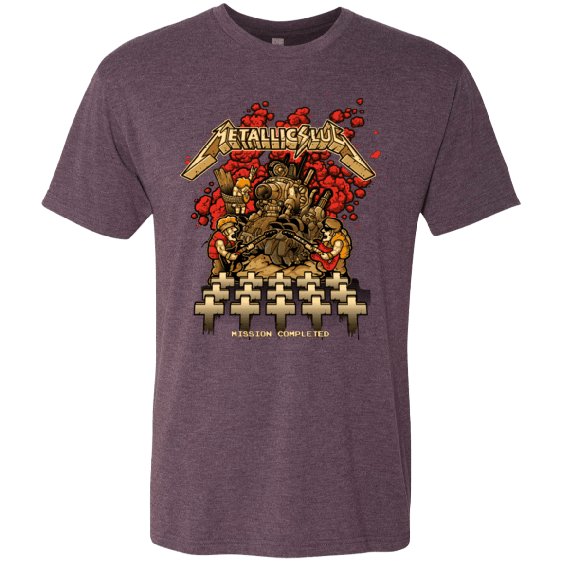 T-Shirts Vintage Purple / Small METALLIC SLUG Men's Triblend T-Shirt