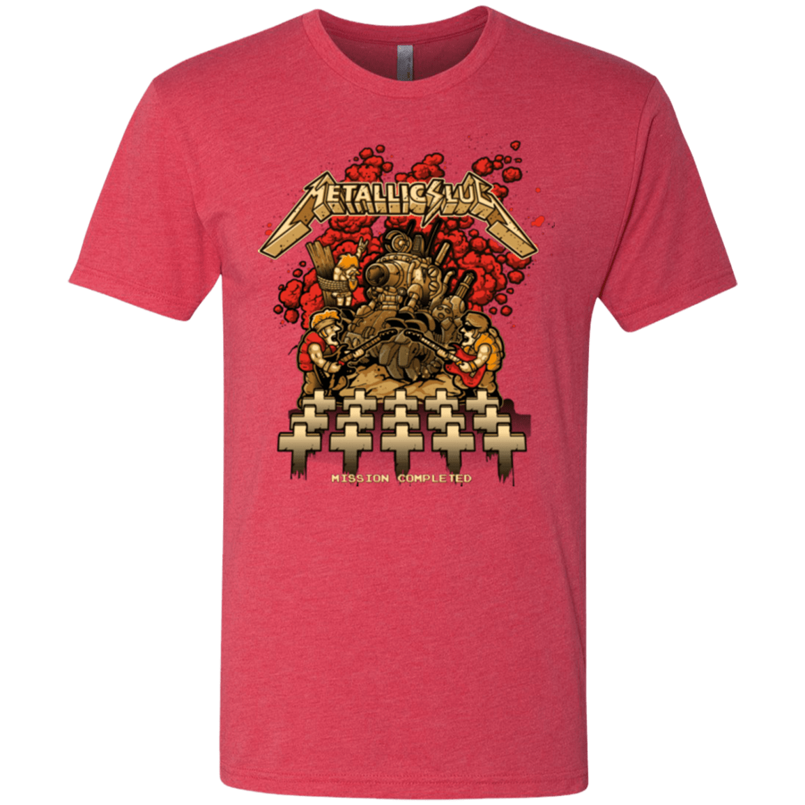 T-Shirts Vintage Red / Small METALLIC SLUG Men's Triblend T-Shirt