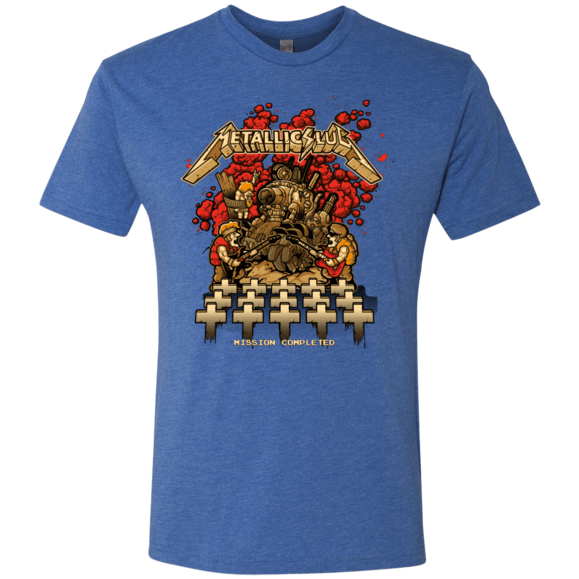 T-Shirts Vintage Royal / Small METALLIC SLUG Men's Triblend T-Shirt