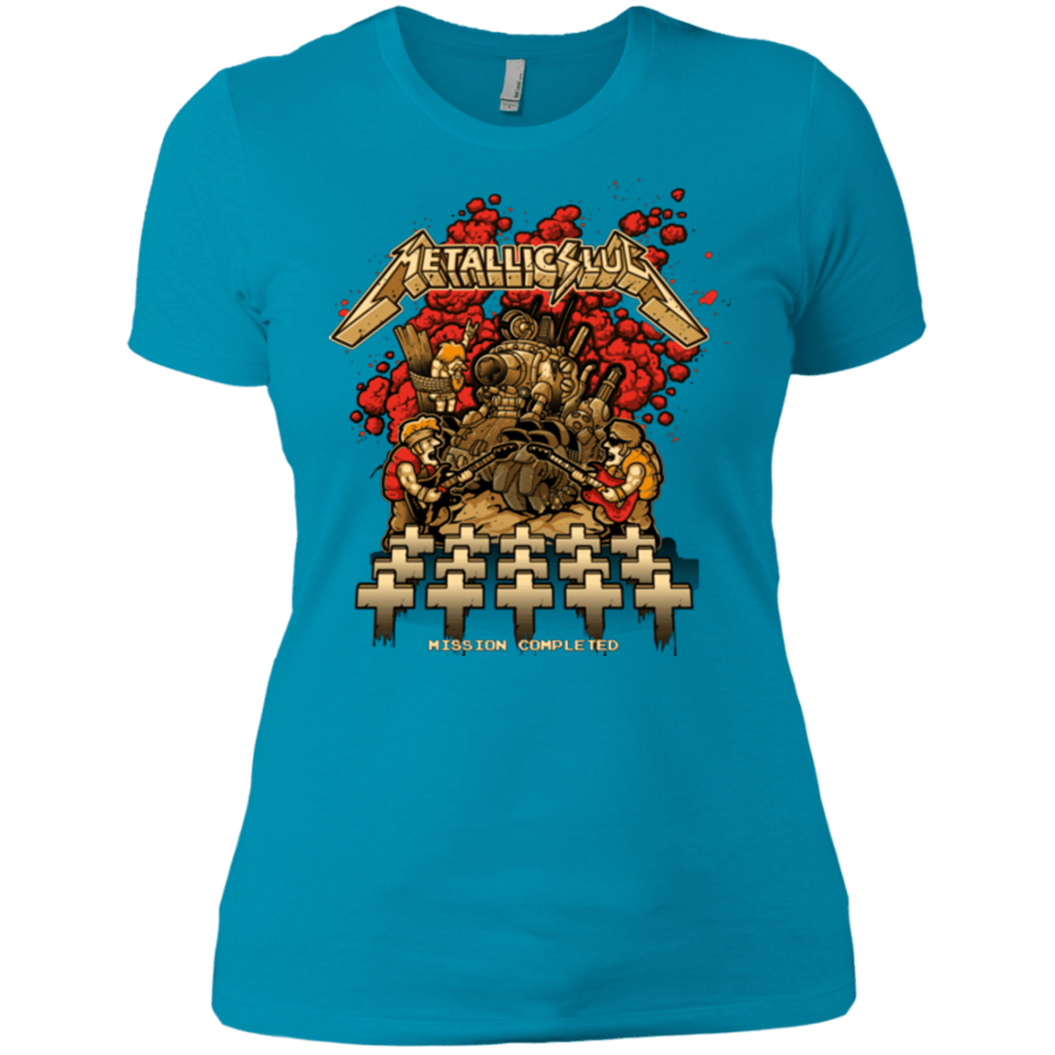 T-Shirts Turquoise / X-Small METALLIC SLUG Women's Premium T-Shirt