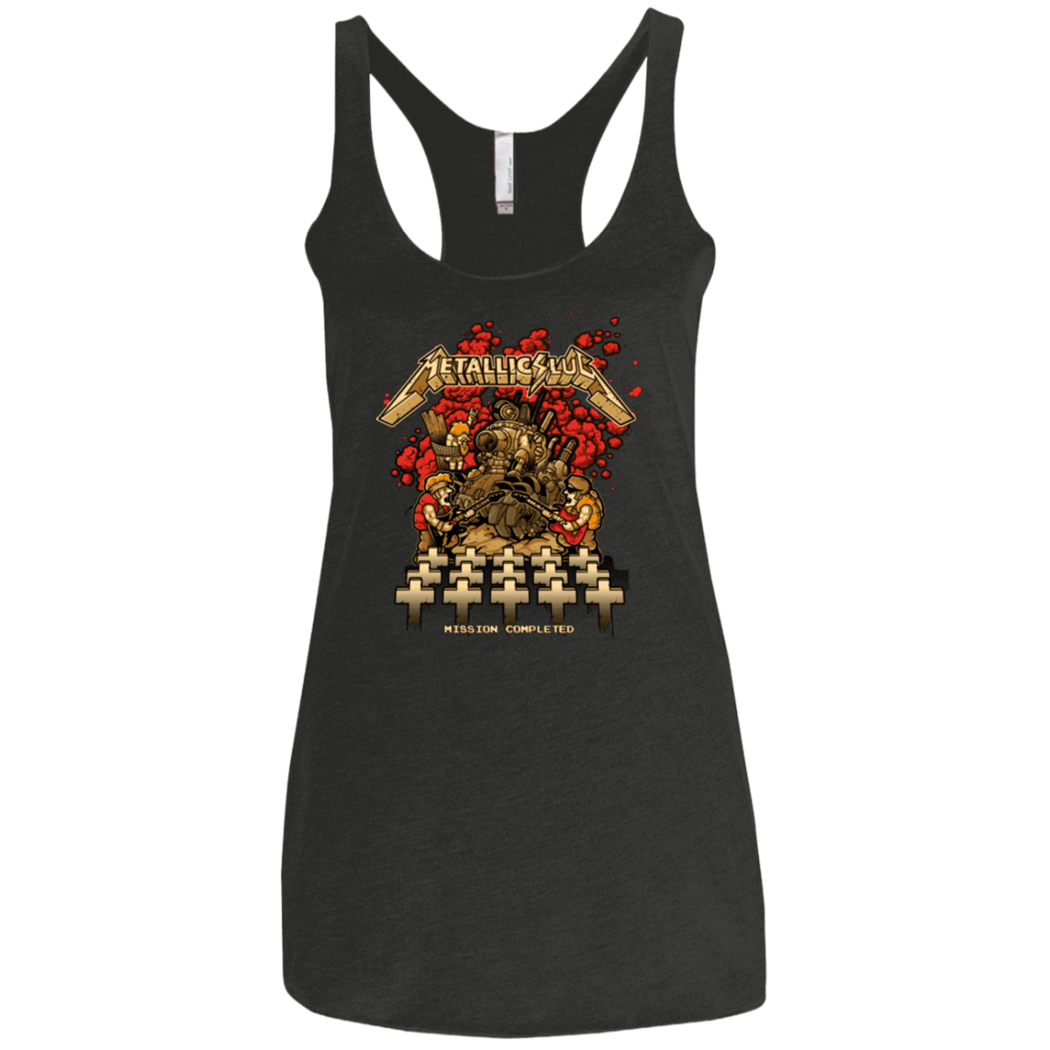 T-Shirts Vintage Black / X-Small METALLIC SLUG Women's Triblend Racerback Tank