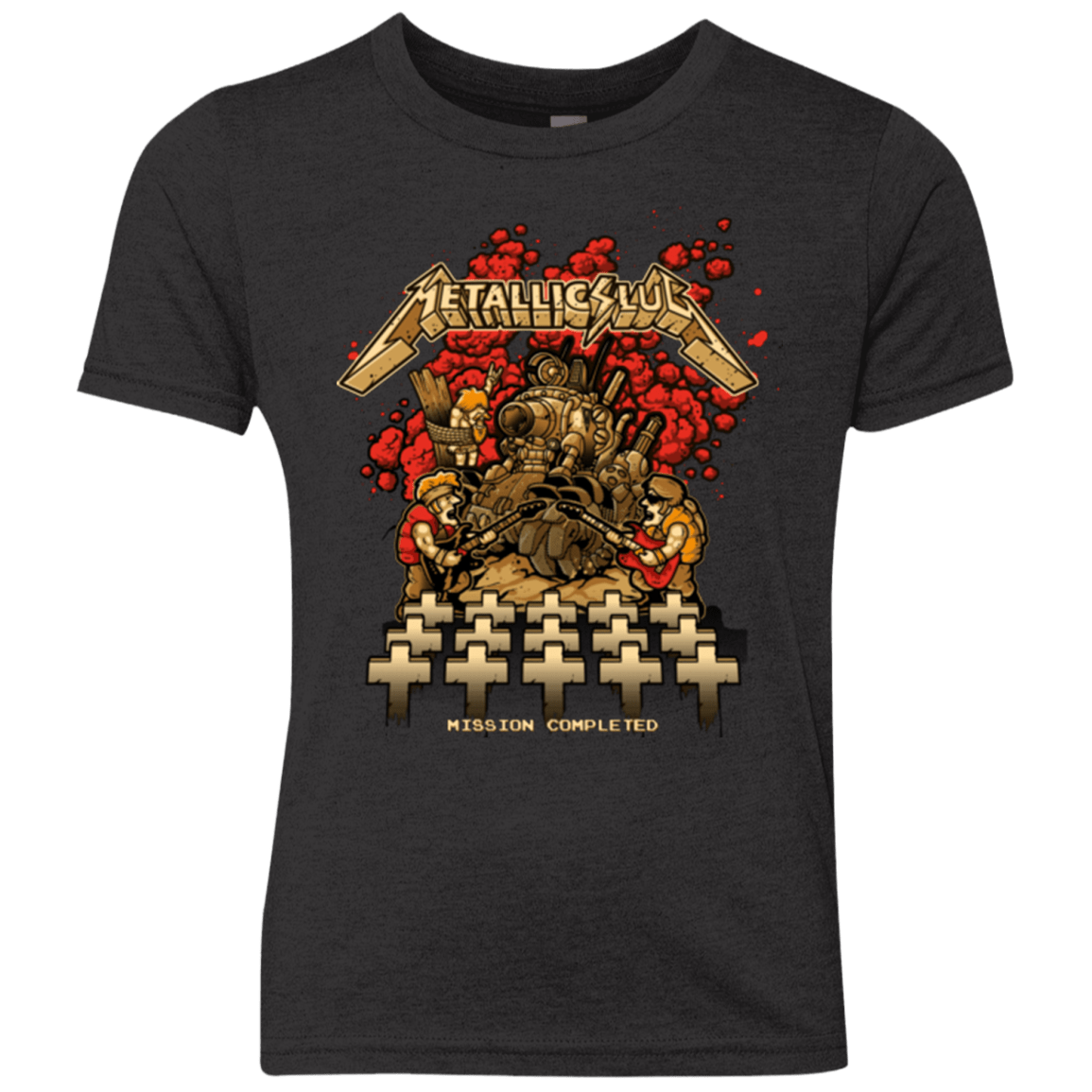 T-Shirts Vintage Black / YXS METALLIC SLUG Youth Triblend T-Shirt