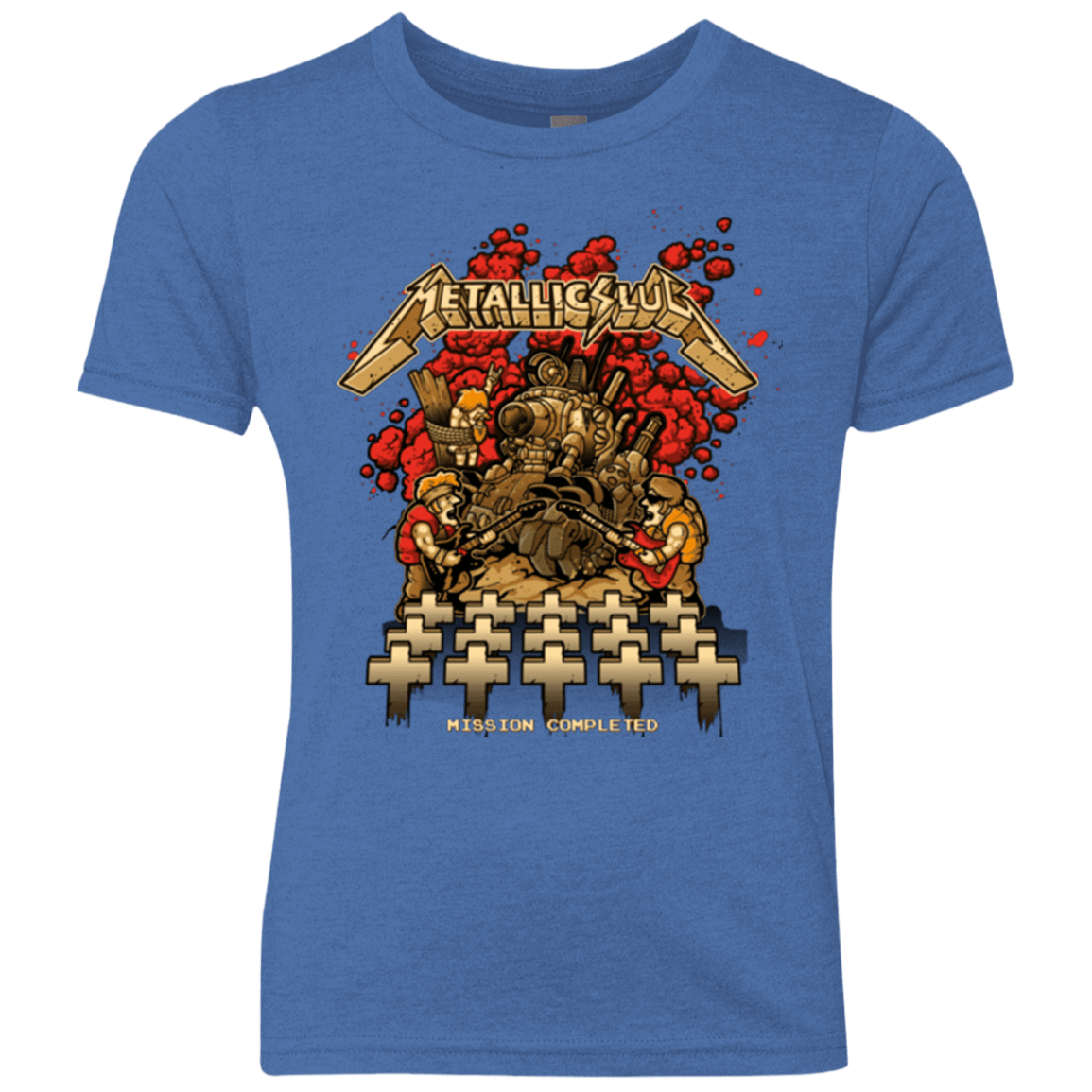 T-Shirts Vintage Royal / YXS METALLIC SLUG Youth Triblend T-Shirt