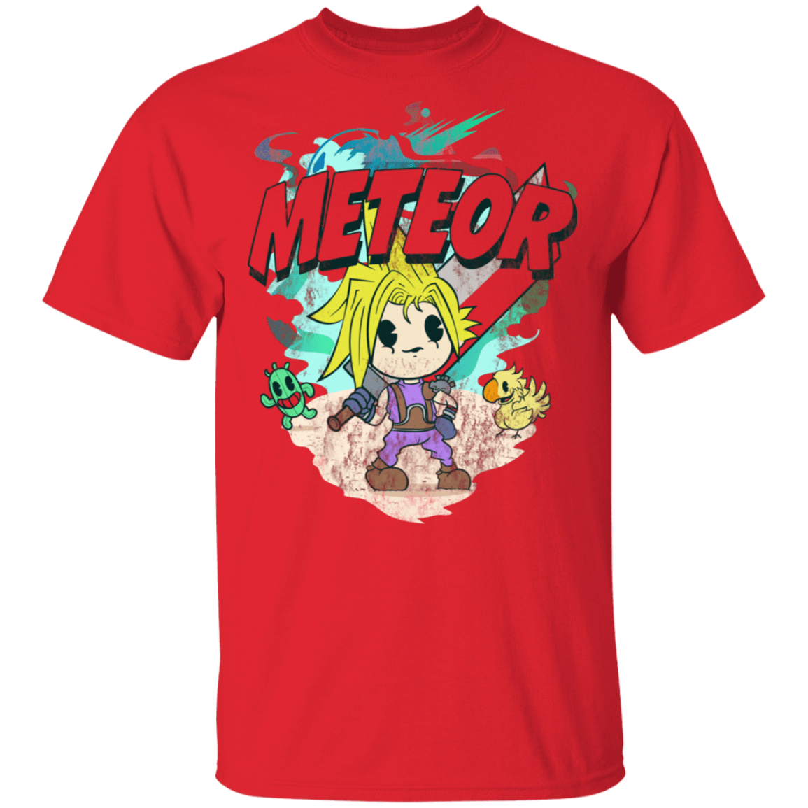 T-Shirts Red / S Meteor Cartoon T-Shirt
