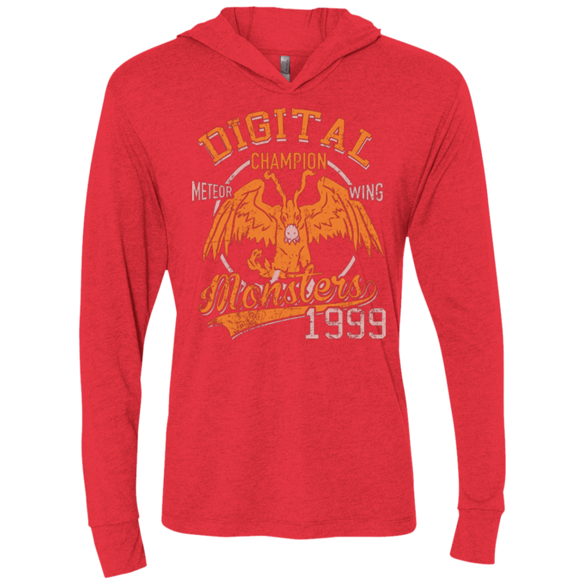 T-Shirts Vintage Red / X-Small Meteor Wing Triblend Long Sleeve Hoodie Tee