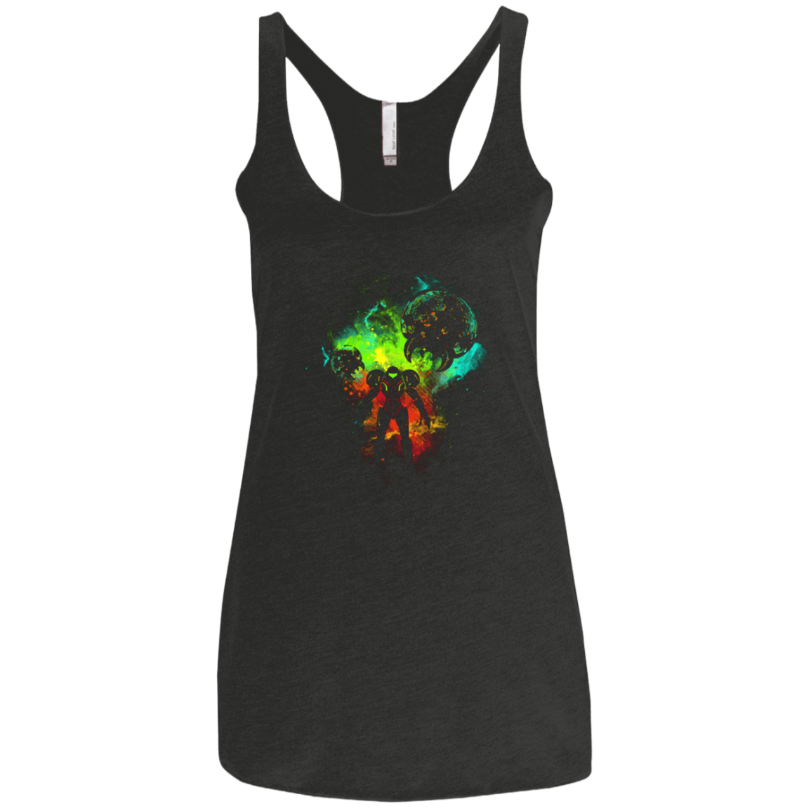 T-Shirts Vintage Black / X-Small METROID Women's Triblend Racerback Tank