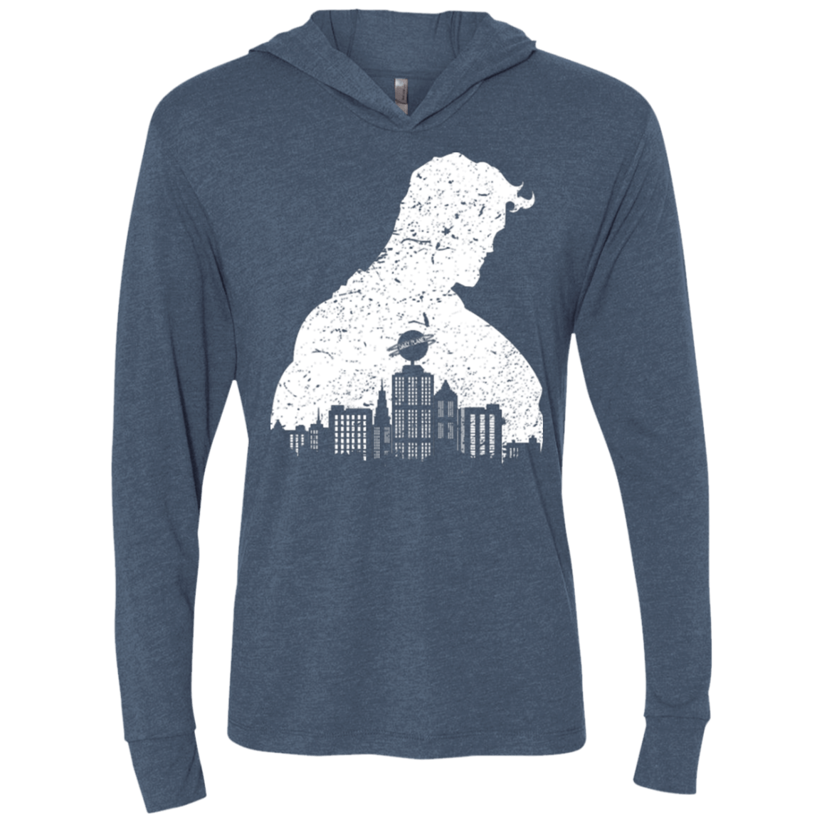 T-Shirts Indigo / X-Small Metropolis Shadow Triblend Long Sleeve Hoodie Tee