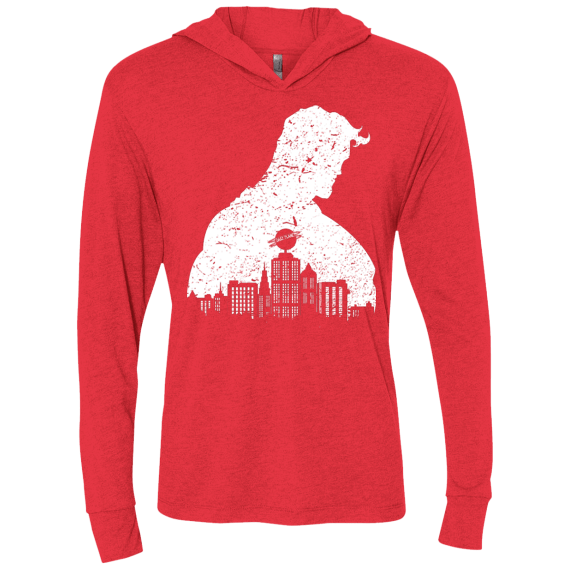 T-Shirts Vintage Red / X-Small Metropolis Shadow Triblend Long Sleeve Hoodie Tee