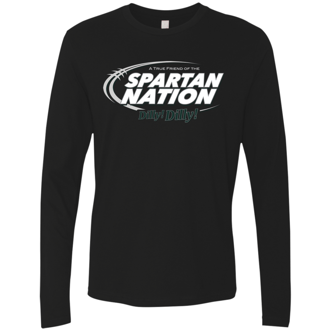T-Shirts Black / Small Michigan State Dilly Dilly Men's Premium Long Sleeve