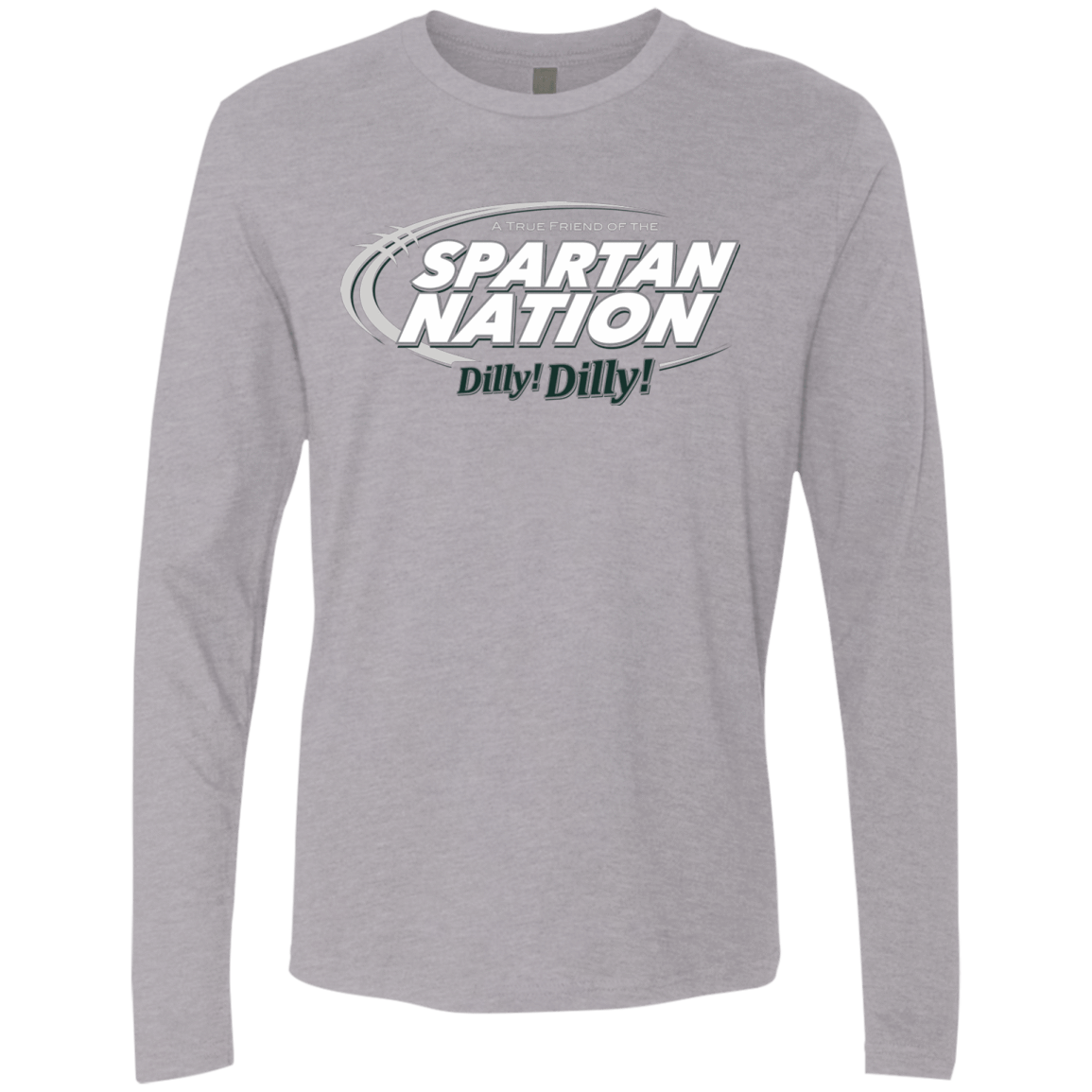 T-Shirts Heather Grey / Small Michigan State Dilly Dilly Men's Premium Long Sleeve