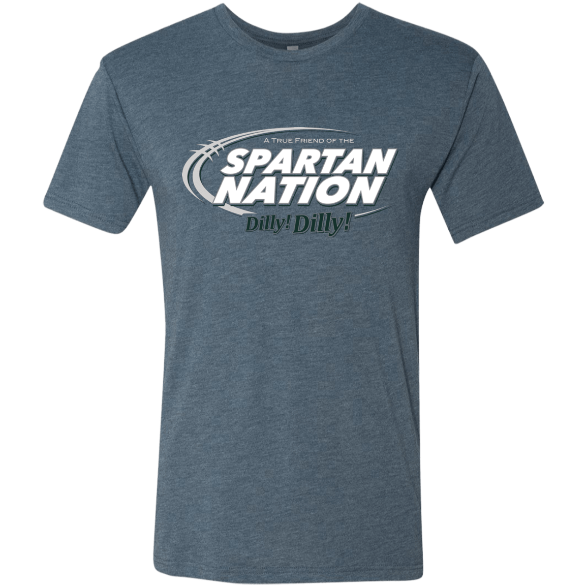 T-Shirts Indigo / Small Michigan State Dilly Dilly Men's Triblend T-Shirt