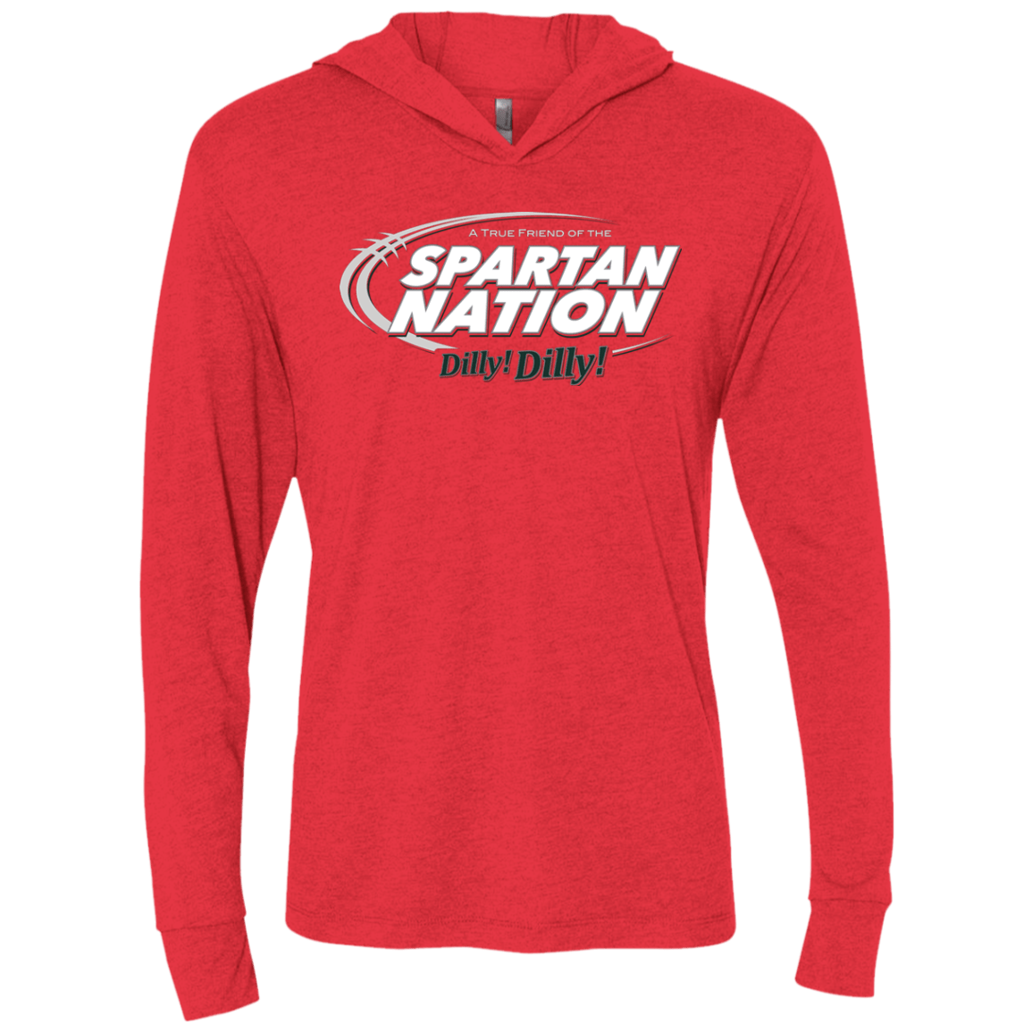 T-Shirts Vintage Red / X-Small Michigan State Dilly Dilly Triblend Long Sleeve Hoodie Tee