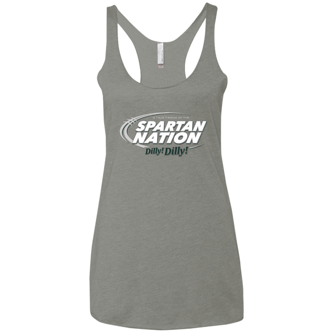 T-Shirts Venetian Grey / X-Small Michigan State Dilly Dilly Women's Triblend Racerback Tank