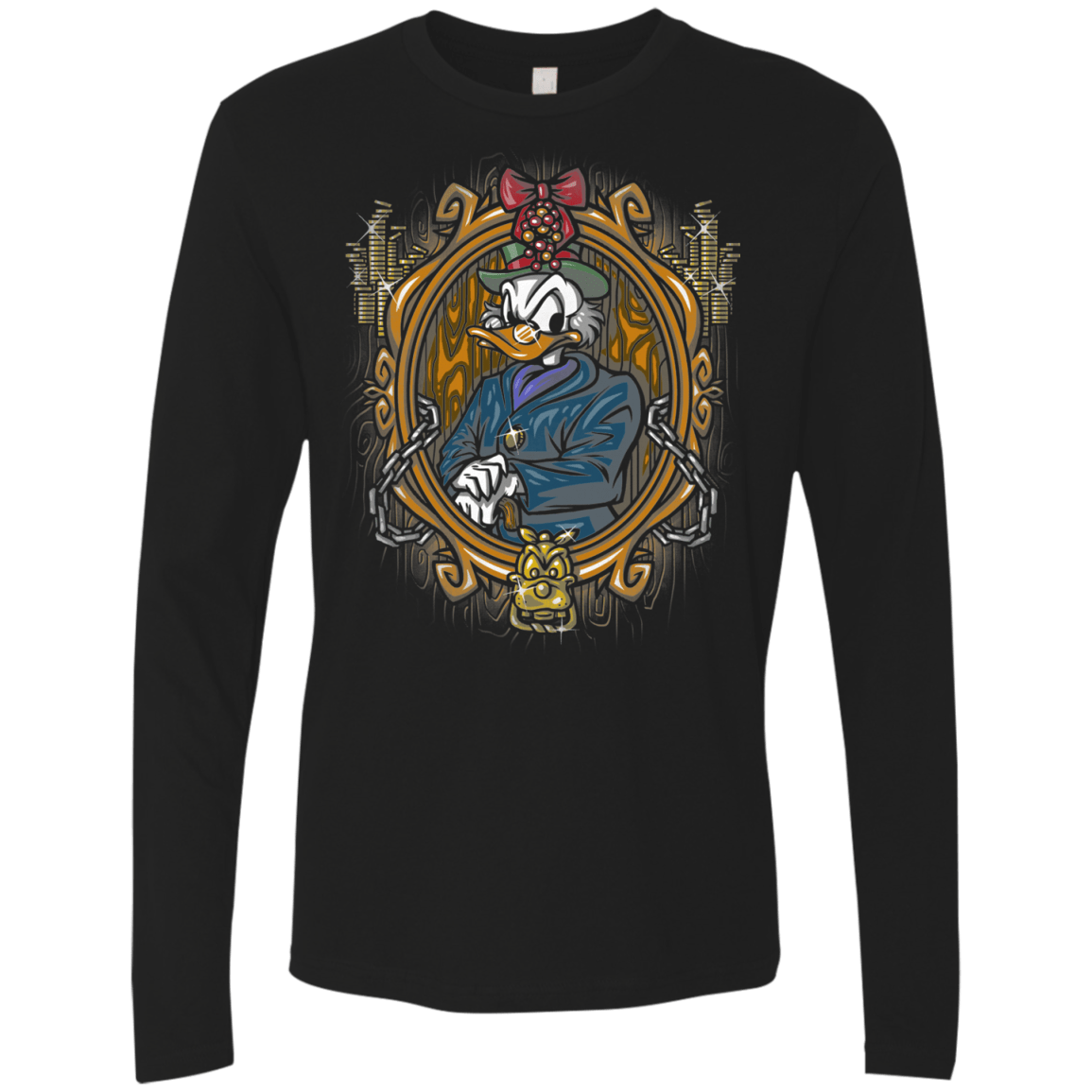 T-Shirts Black / Small Mickeys Christmas Carol Scrooge Men's Premium Long Sleeve