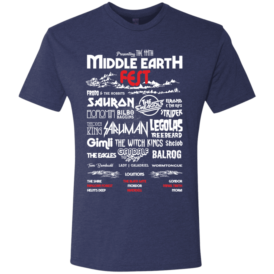 T-Shirts Vintage Navy / S Middle Earth Fest Men's Triblend T-Shirt