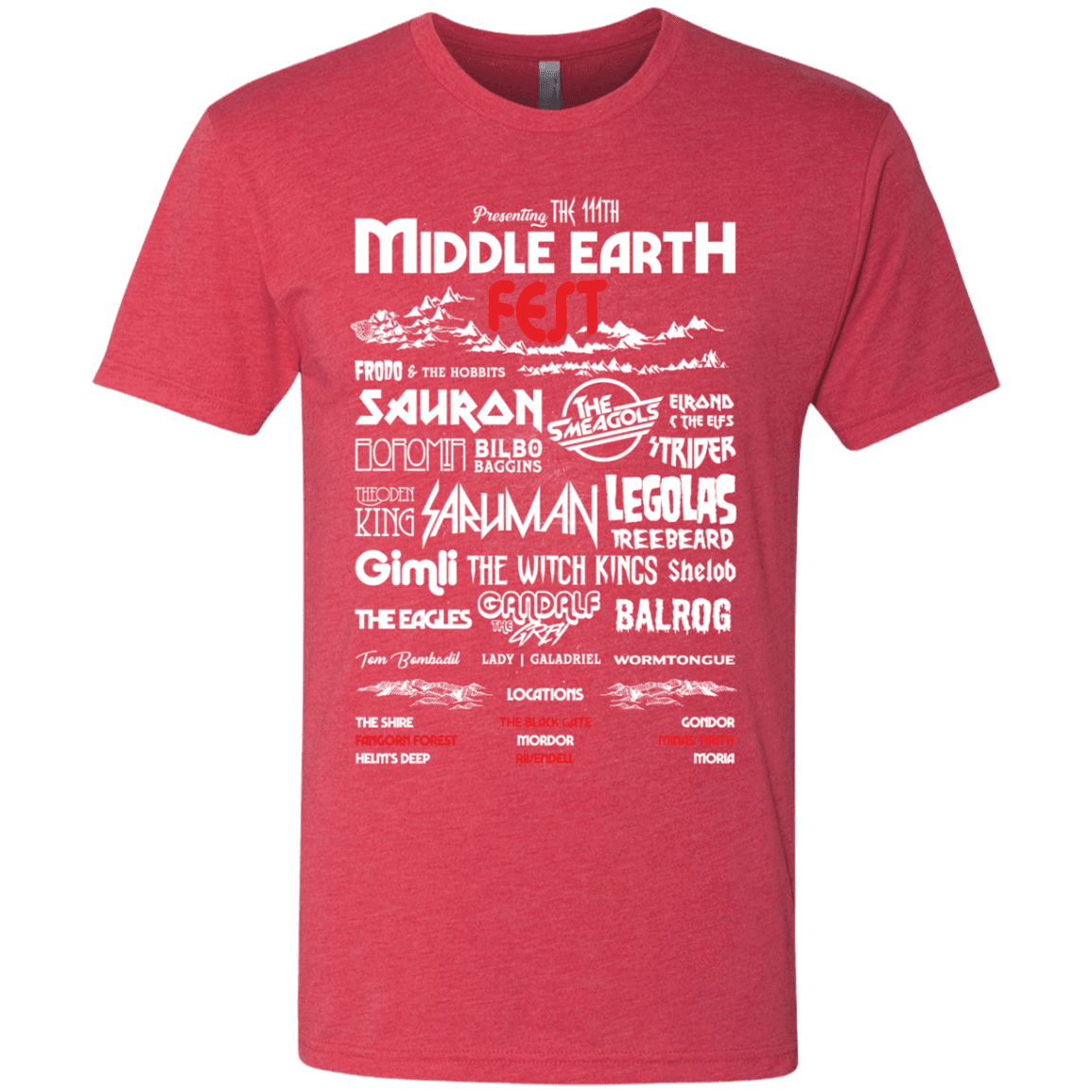 T-Shirts Vintage Red / S Middle Earth Fest Men's Triblend T-Shirt