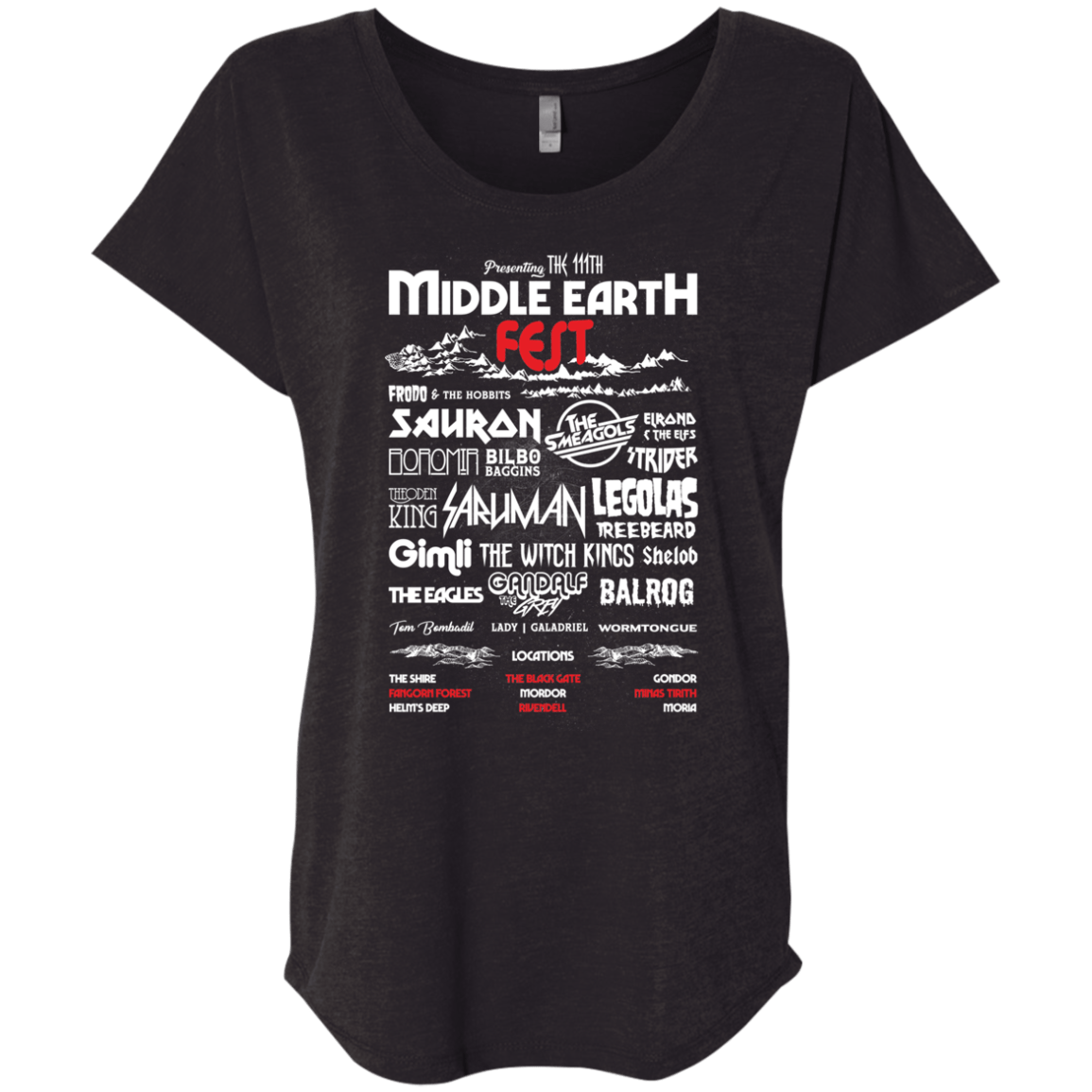 Middle Earth Fest Triblend Dolman Sleeve