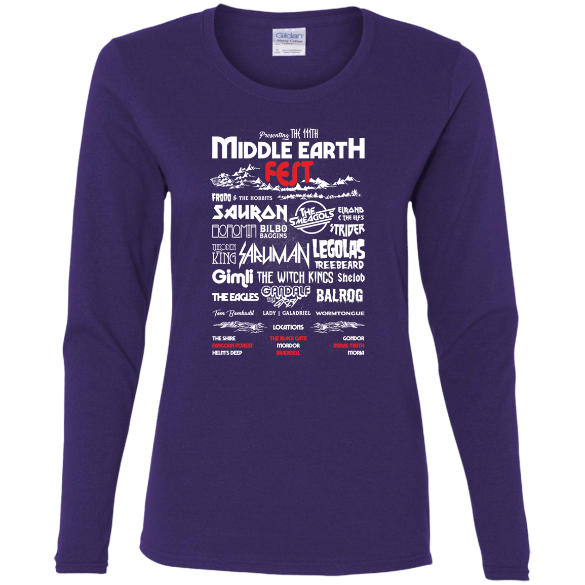 T-Shirts Purple / S Middle Earth Fest Women's Long Sleeve T-Shirt