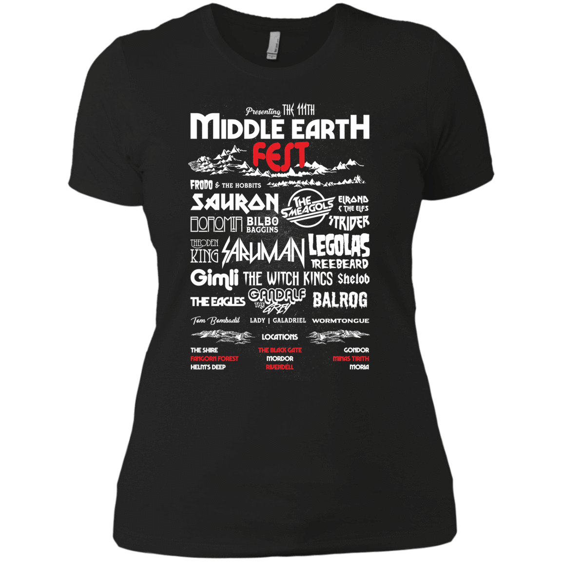 T-Shirts Black / X-Small Middle Earth Fest Women's Premium T-Shirt