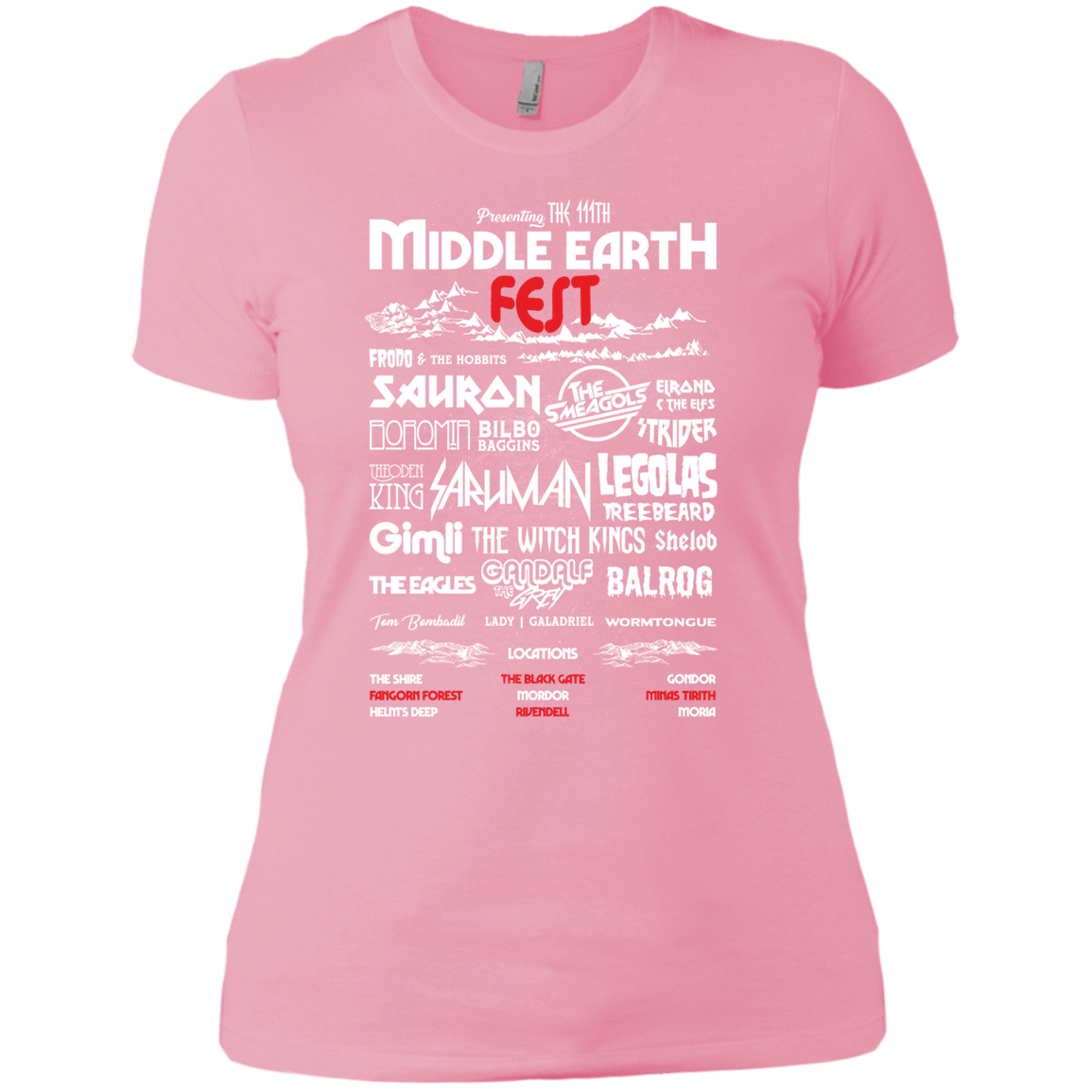 T-Shirts Light Pink / X-Small Middle Earth Fest Women's Premium T-Shirt