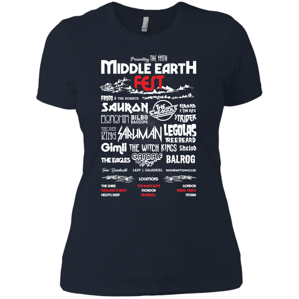 T-Shirts Midnight Navy / X-Small Middle Earth Fest Women's Premium T-Shirt